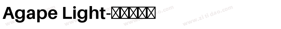 Agape Light字体转换